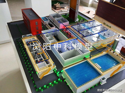 自来水厂模型,污水处理厂模型,城镇给排水管网模型,建筑给排水模型